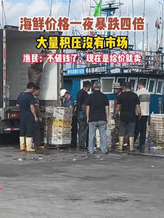 海鲜价格一夜暴跌四倍,大量积压没有市场,现在是给价就卖#海鲜水产 #鲳鱼 #银鲳鱼 #源头好货 #海鲜美食诱惑你