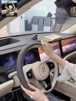 翰恩适用于车型24-25款问界M8M9四季手缝方向盘套防滑吸汗改装件#方向盘套 #汽车装饰 #四季方向盘套 #防滑方向盘套 #汽车用品