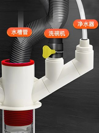 #k总 下水管厨房直排开口下水三通分流器防臭防溢水pvc管通用安装 #下水三通 #下水三通接头 #下水三通分流器 #下水三通排水接头