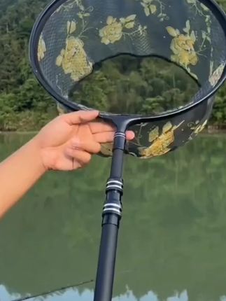 龙年博大物升级加粗60长泡沫手把钓鱼碳素抄网杆炮台伸缩可调节#抄网杆碳素 #超硬抄网杆 #新款抄网杆.