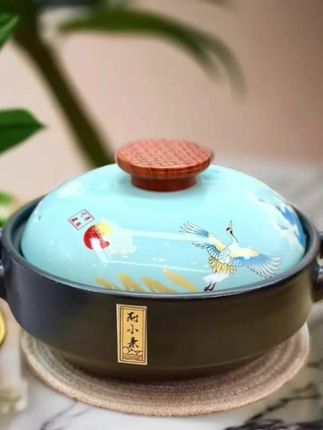 厨小亲3.6升蓝盖砂锅,干烧不裂,燃气适用超耐用! #蓝盖陶瓷砂锅 #耐高温陶瓷 #家用煲汤锅 #蓝盖煲汤锅 #新款陶瓷砂锅