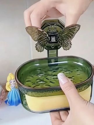 蝴蝶香皂置物架卫生间双层壁挂式沥水免打孔家用带盖肥皂盒简约#香皂置物架 #卫生间置物架 #壁挂香皂置物架 #免打孔香皂置物架 #家用香皂置物架