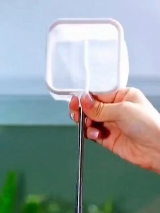 不锈钢鱼捞伸缩水族箱立体鱼缸孔雀鱼密网鱼网观赏鱼网兜抄网渔捞