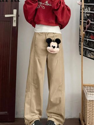 美式松弛感拿捏,高腰设计藏肉显瘦舒服又百搭#微胖穿搭 #穿搭 #秋季穿搭 #秋季开学穿搭分享