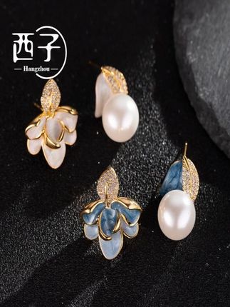 西子饰品镀18K金【仲夏花朵耳坠】30岁不挑人耳饰S925银针防过敏女#佩戴饰品 #耳坠 #钟表配饰