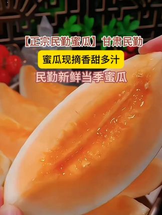 甘肃民勤蜜瓜超甜,汁水超多!#蜜瓜 #新鲜应季水果 #优质水果 #民勤蜜瓜 #现摘现发新鲜到家