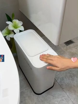 【佳立方】轻奢窄缝按压垃圾桶卫生间大容量带盖纸篓客厅卧室垃圾篓#好物推荐🔥 #垃圾桶 #卫生间好物 #卫生间上档次垃圾桶 #厨房好物推荐