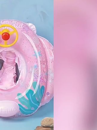 游泳圈儿童卡通救生圈加厚款防侧翻女童男童游泳装备宝宝幼儿泳圈