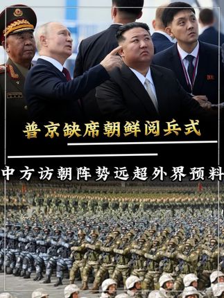 普京缺席朝鲜阅兵式,中方派出压轴阵容,访朝阵势远超外界预料 #军事科普 #军事爱好者 #军事迷 #国际局势