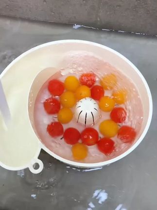 蜗牛沥水篮 蜗牛自动清洗篮,有了它,以后洗水果可就太方便了,自动洗干净还能自动沥水,#沥水篮  #厨房好物  #创意设计 #懒人必备