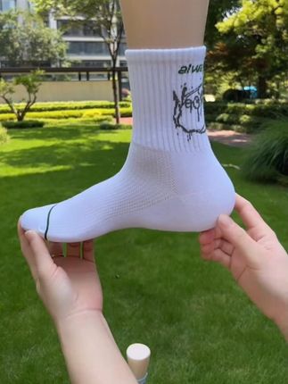 夏季薄款男袜学生青少年跑步运动纯棉袜吸汗透气袜子男款时尚潮袜