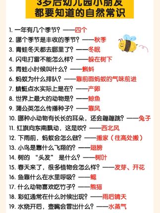 3岁后幼儿园小朋友,都要知道的自然常识,妈妈们给孩子讲讲吧!#育儿 #教育 #家庭教育 #启蒙早教 #常识