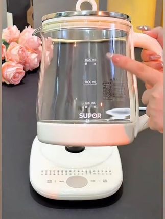 苏泊尔养生壶大容量多功能加厚玻璃煎药壶煮茶壶器办公室烧水壶