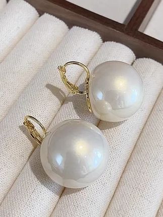 铜合金仿珍珠耳饰 港风复古大珠按扣款16mm19mm25mm耳环时尚百搭#耳饰  #耳饰耳钉  #精美耳饰  #时尚饰品  #耳饰搭配