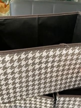 【超值!9块9/3个装】千鸟格收纳盒衣服箱布艺折叠整理衣柜储物超大号