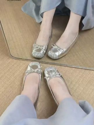 增高45cm不磨脚巨好穿温柔气质 #银色单鞋 #玛丽珍女鞋 #夏季女鞋 #夏季穿搭 #少女感夏日ootd