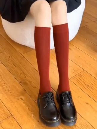 浅飞纯色女士小腿袜秋冬季长筒袜透气吸汗女袜显瘦堆堆袜JK高筒袜#女士长筒袜 #秋冬袜子 #透气吸汗袜 #显瘦堆堆袜 #JK高筒袜