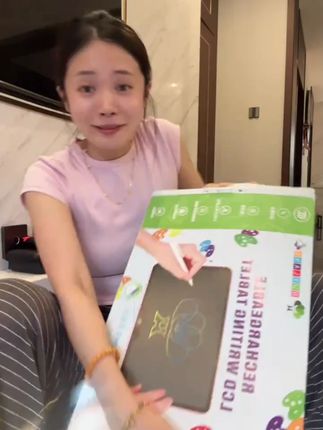 高清20寸加大号充电款液晶画画板横屏抗摔手写板儿童益智早教玩具#液晶画画板 #高清手写板 #儿童益智玩具 #充电画画板 #抗摔画板