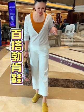 秋冬新款百搭包头勃肯鞋 增高5cm显高显腿长!上脚超软~ #勃肯鞋 #鞋子