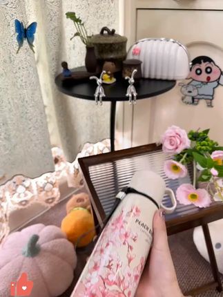【杯盖可喝水】高颜值316不锈钢花色保温杯男女户外便携泡茶水 #保温杯 #泡茶保温杯#方便携带 #家居生活 #颜值好物