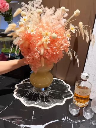 蔷薇花轻奢沥水垫高级厨房餐具干燥垫台面防滑吸水皮革耐脏好打理 #厨房餐具干燥垫