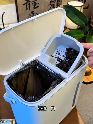 茶水桶废水桶干湿分离茶渣茶具配件茶台排水管大容量二合一垃圾桶 #茶水桶 #垃圾桶 #废水桶 #茶水桶垃圾桶二合一 #干湿分离