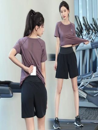 【清凉】大码健身瑜伽服晨跑速干宽松运动服女士跑步显瘦套装12302#运动速干服推荐 #运动套装 #瑜伽服健身服 #运动套装两件套 #跑步治愈一切