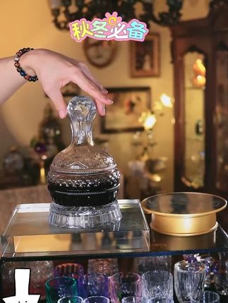 彩盒装新款彩虹旋转醒酒器 #醒酒器 #高端酒具 #爆款