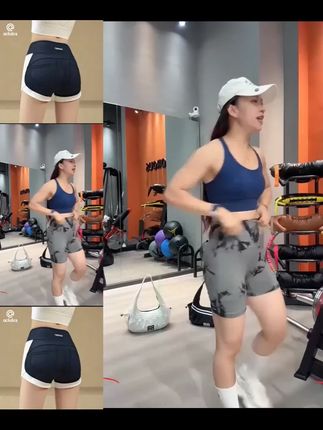 Ackdcs运动短裤女夏季新款高腰提臀瑜伽三分裤高弹跑步速干健身裤 #Ackdcs #高腰 #裤高弹 #速干