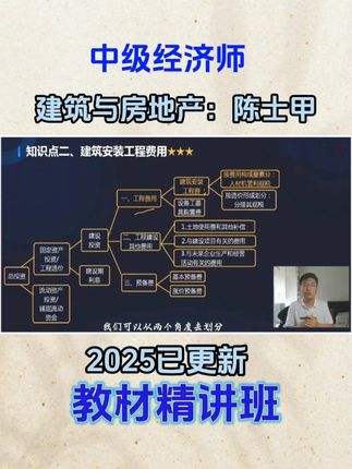 2025年中级经济师考试《建筑与房地产》精讲班陈士甲老师 #中级经济师考试 #建筑与房地产 #陈士甲#经济师中级 #经济师建筑
