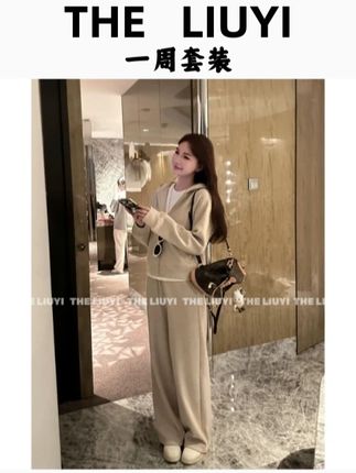 【LIUYI】一周套装~冬季羊毛混纺加绒加厚外套休闲裤两件套 #秋季穿搭#谁穿谁好看#穿出高级感#这样穿太好看了#ootd穿搭