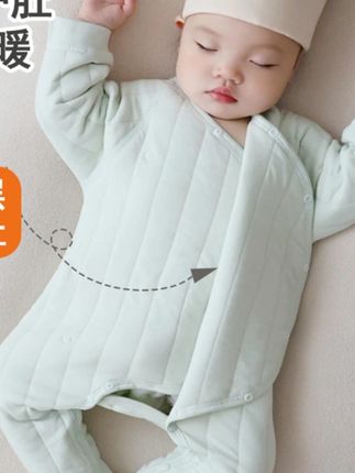 婴儿连体衣保暖春秋款夹棉冬装新生儿宝宝衣服秋装哈衣加厚秋冬季#婴幼儿服饰 #高品质童装 #婴儿连体衣 #萌娃穿搭 #母婴好物