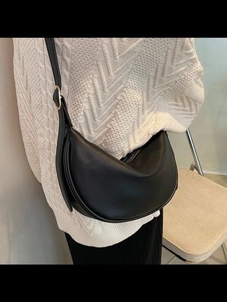 【主播力推】高级感新款环保面料软皮饺子包女休闲百搭单肩斜挎包#饺子包 #女款包包 #休闲百搭 #环保面料 #单肩斜挎包