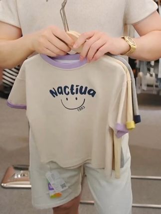 儿童夏短袖T恤夏季男童衣服夏装2025新款潮 AY25335 悠悠童话童装#每日童装穿搭分享 #高品质童装 #短袖t恤 #潮童必备 #儿童日常穿搭