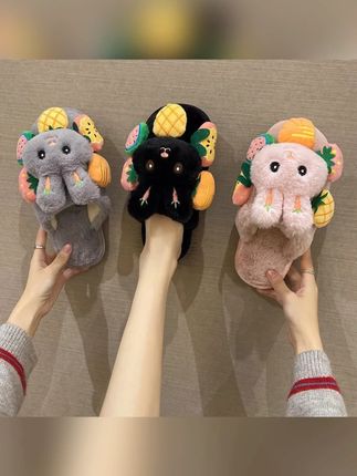 可爱小白兔棉拖鞋女2025新款秋冬季外穿居家室内防滑卡通毛毛拖鞋#秋冬棉拖 #可爱拖鞋 #女生拖鞋 #防滑拖鞋 #卡通毛毛拖