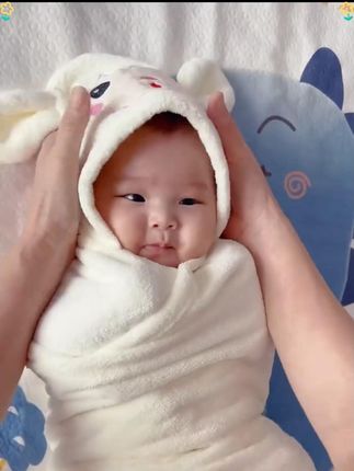 孩子洗完澡温差大怕着凉的,可以给他试试这种儿童浴袍 #儿童浴袍 #儿童浴巾 #连帽浴袍 #母婴好物