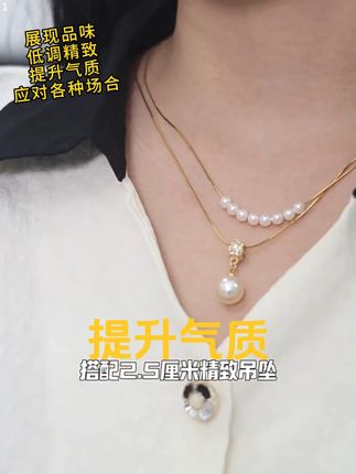 两条双层叠戴项链女款2025年新款爆款毛衣链 #双层叠戴项链 #项链推荐 #项链爆款 #项链叠戴 #项链气质
