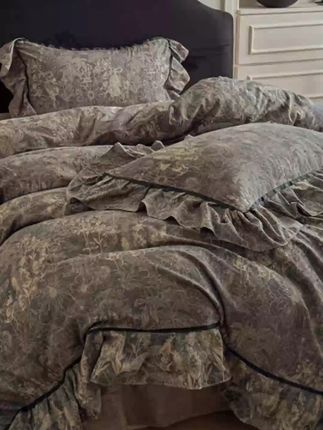 秋冬定制款加厚法式复古亚麻四件套透气花边欧式大床单被套四件套#秋冬四件套 #法式亚麻 #床品四件套 #透气床品 #复古床品