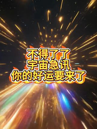 不得了了,宇宙急讯,你的好运要来了!