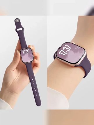 苹果手表表带s10 9 8女款高级小蛮腰硅胶运动夏日透气iwatch