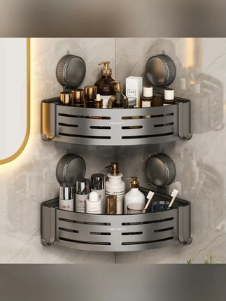 加高吸盘卫生间三角置物架壁挂式浴室收纳架挂墙架洗漱洗护浴室架#三角置物架 #浴室收纳 #加高吸盘 #壁挂式 #洗漱用品架