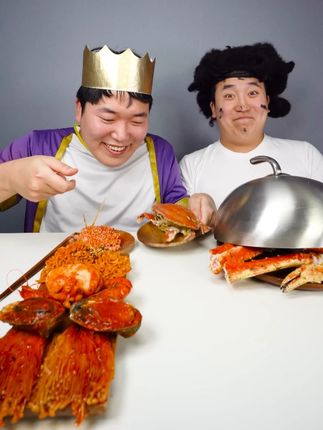 辛辣食物挑战 辣味海鲜煮章鱼 #好好吃饭大赛 #抖音玩法达人中心 #在拍一种很新的vlog #舌尖上的抖音 #国王与乞丐搞笑