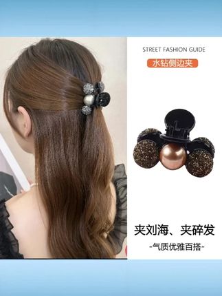 高级感半扎发夹女 2025 新款后脑勺头饰抓夹发饰小号碎发夹侧边夹子 #高级感发夹 #2025 新款 #半扎发夹 #后脑勺抓夹 #碎发夹