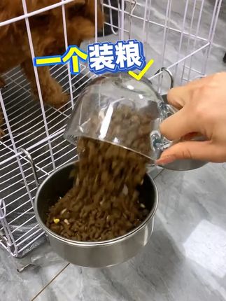 真是涨见识了,还有这么好用的防打翻喂食碗,一个装粮 一个装水,方便又实用#狗狗 #宠物喂食碗 #萌宠好物 #狗碗