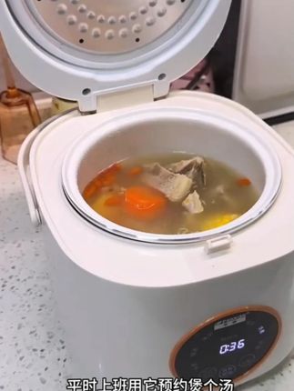 家里人少的整一个这种小电饭锅真的很实用!自带预约保温功能,以后再也不用吃剩饭了&~#电饭煲 #智能电饭煲 #厨房好物