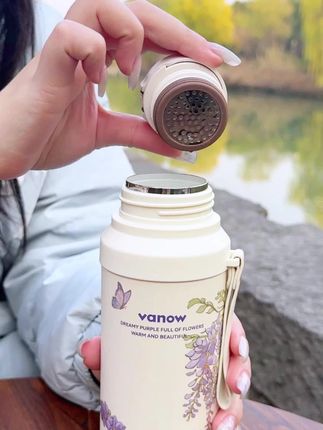 vanow中秋礼物保温杯轻奢浪漫薰衣草高档杯陶瓷内胆便携泡茶杯子#中秋礼物 #保温杯 #陶瓷内胆 #便携泡茶杯 #vanow保温杯