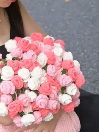 可变花束毯子成品免手工毛线钩织玫瑰花束送女友浪漫礼物#我的手 #玫瑰花束花束毯子花束# 爱了爱了 #仪式感