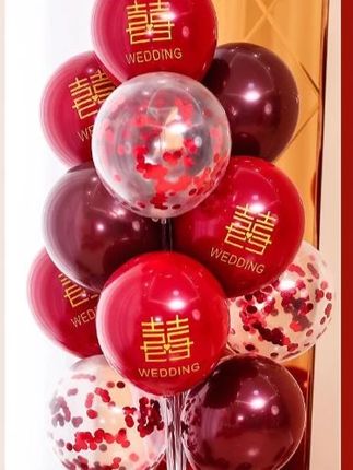 #结婚气球 #立柱气球 #地飘气球 #气球装饰 #婚房装饰