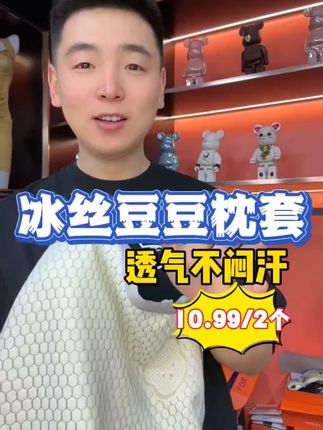 凉感冰豆豆枕套 冰感凉爽 透气舒适 夏季必备!对接厂家这个价直接带走2个 需要的哥哥姐姐们闭眼拍!