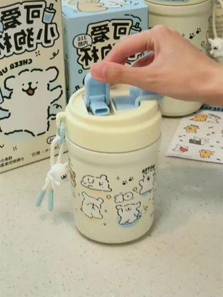 言仓线条小狗联名保温杯大容量水杯生日礼物送女生学生高颜值杯子 #杯子控 #种草好物 #便宜好物 #好物种草